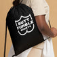 Butt Fumble Sports Black Drawstring Bag