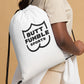 Butt Fumble Sports White Drawstring Bag