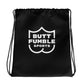 Butt Fumble Sports Black Drawstring Bag