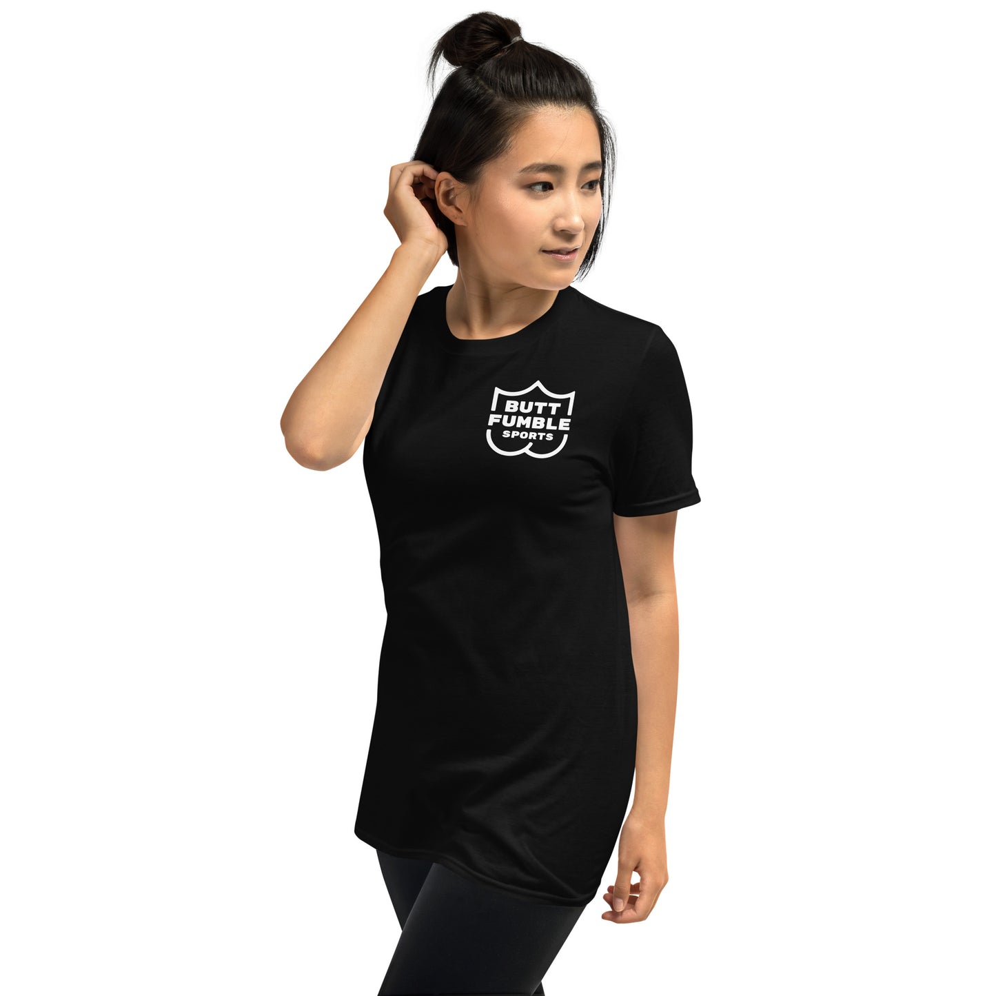 Butt Fumble Sports Short-Sleeve Unisex Black T-Shirt