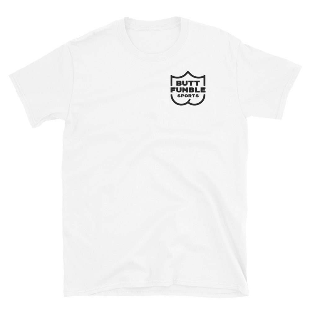 Butt Fumble Sports Short-Sleeve Unisex White T-Shirt