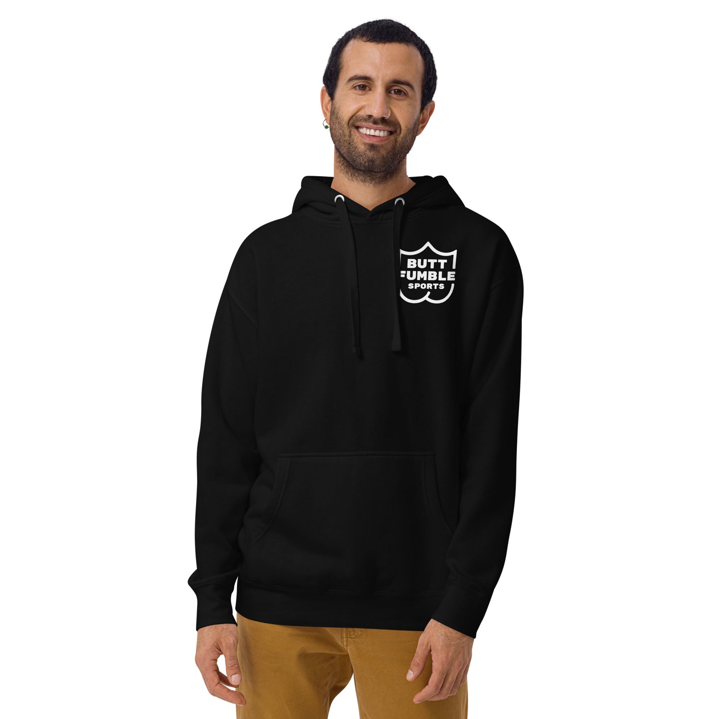 Butt Fumble Sports Unisex Black Hoodie