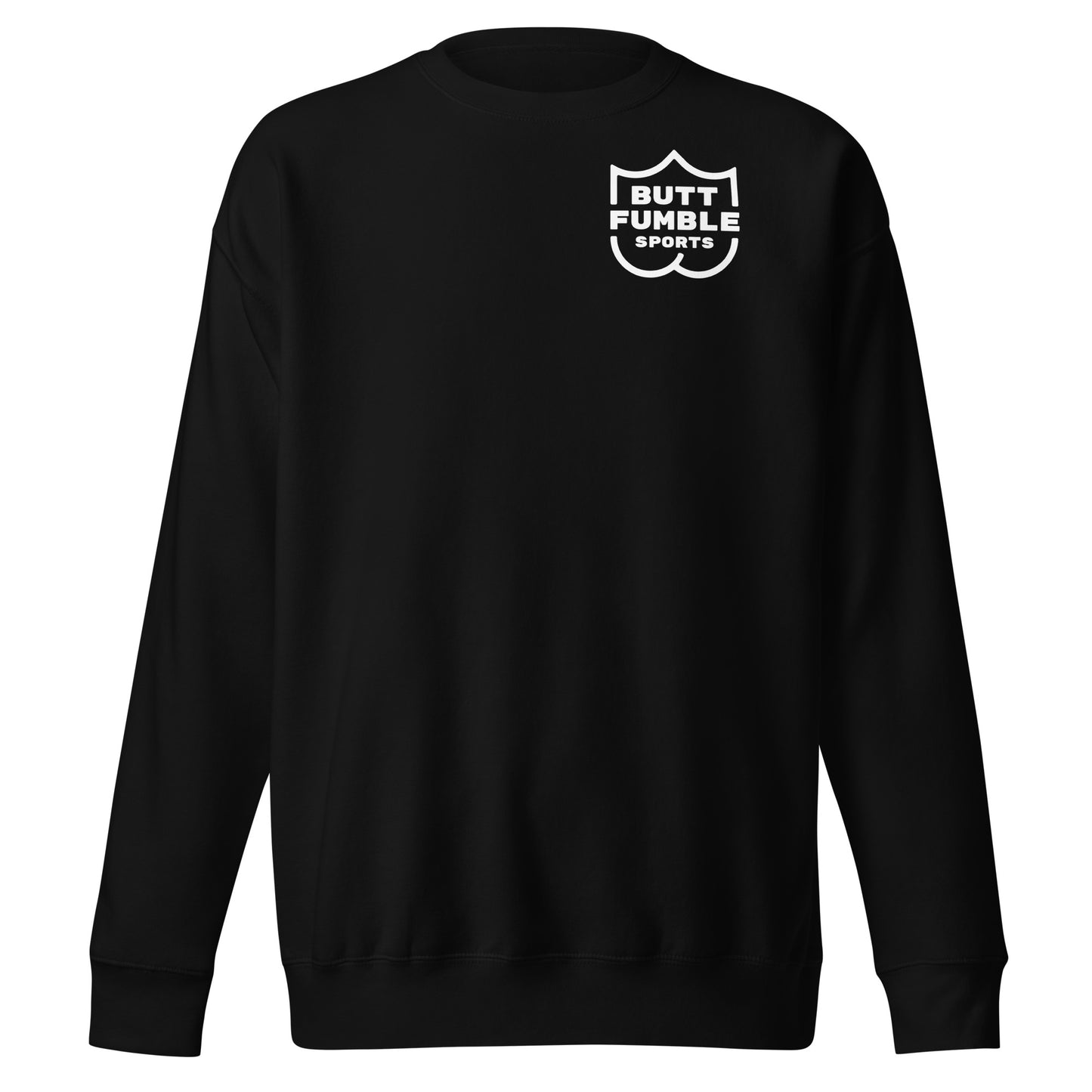 Butt Fumble Sports Unisex Premium Black Sweatshirt